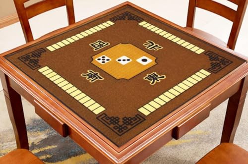 BeLongsYou Mahjong Tischtuch 30.7in quadratische Form Majiang Mat Board Room Mahjong Pad Anti-Rutsch-Desktop-Kissen für Spiele verwenden Nähen Zubehör,Braun von BeLongsYou