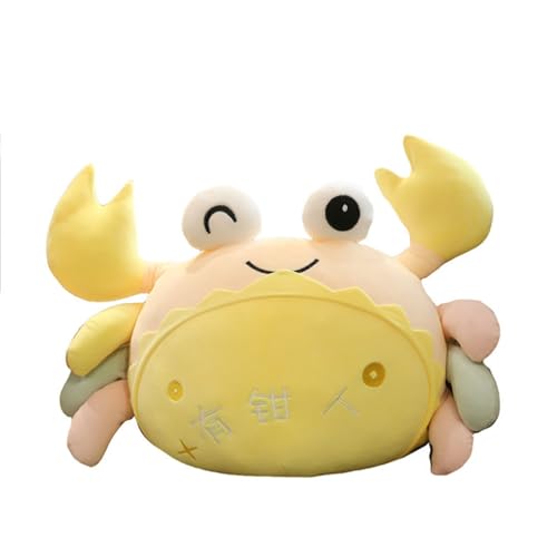 BeNtLi Crab Plush Toy-Crab doll-Cartoon Crab Toy-Soft Animal Pillow (40cm) (Gelb) von BeNtLi