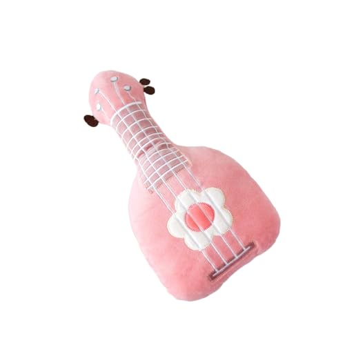 BeNtLi Gitarren-Plüschtier – 37 cm großes Plüschpuppenkissen – Autokissen Jungen und Mädchen (Rosa) von BeNtLi