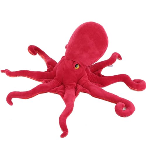 BeNtLi Oktopus-Plüschtier – supersüßes Oktopus-Plüsch-Spaßspielzeug-Geschenk – weiche Plüschpuppe – interaktives Geschenk für Kinder (45 cm) (rot) von BeNtLi