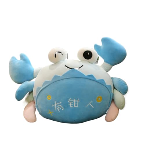 Crab Plush Toy-Crab doll-Cartoon Crab Toy-Soft Animal Pillow (40cm) (Blau) von BeNtLi