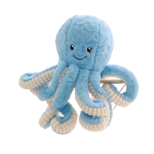 Oktopus-Plüschtier – weiches Oktopus-Kissen – niedliche Meerestierfigur (40 cm) (Blau) von BeNtLi