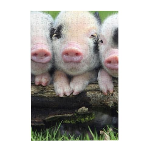 Puzzles, Holzpuzzles Erwachsene Unzip Puzzle 300 Teile Bilderpuzzle, DREI kleine Schweine von BeNtli