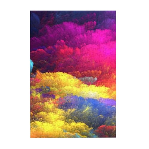 Puzzles, Holzpuzzles Erwachsene Unzip Puzzle 300 Teile Bilderpuzzle, Druck Aquarell Kunst schöne Tinte von BeNtli