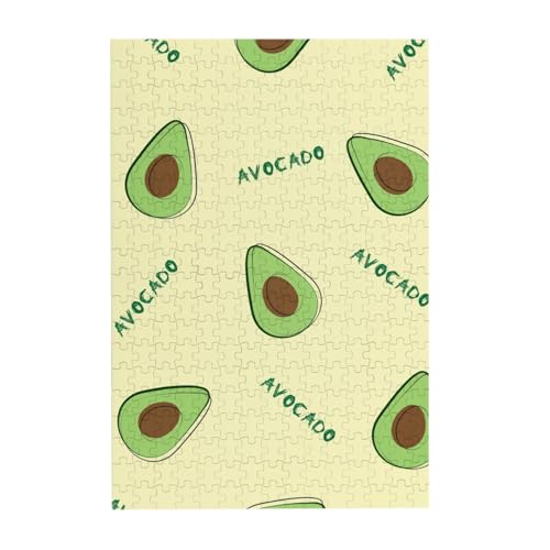 Puzzles, Holzpuzzles Erwachsene Unzip Puzzle 300 Teile Bilderpuzzle, Grüne Avocado von BeNtli