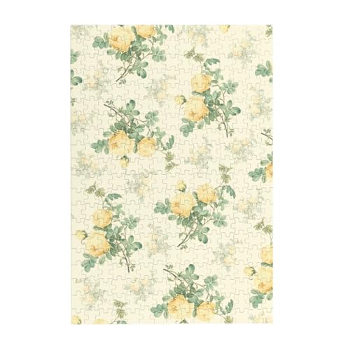 Puzzles, Holzpuzzles Erwachsene Unzip Puzzle 300 Teile Bilderpuzzle, Shabby Chic Dekor Blumen von BeNtli