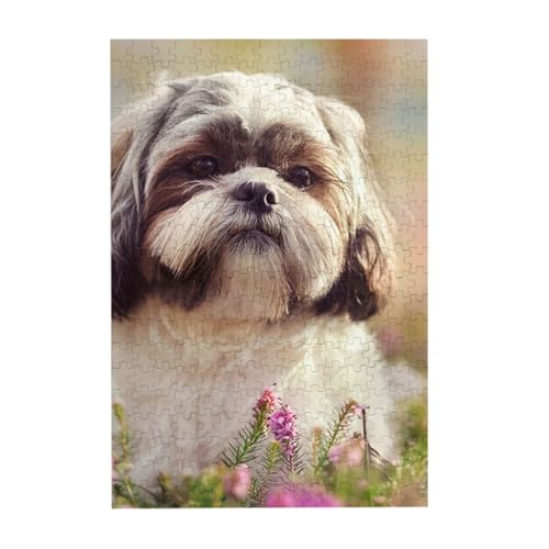 Puzzles, Holzpuzzles Erwachsene Unzip Puzzle 300 Teile Bilderpuzzle, Shih Tzu Hund von BeNtli