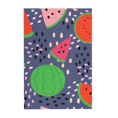 Puzzles, Holzpuzzles Erwachsene Unzip Puzzle 300 Teile Bilderpuzzle, Sommerfrucht-Wassermelonen-Design von BeNtli