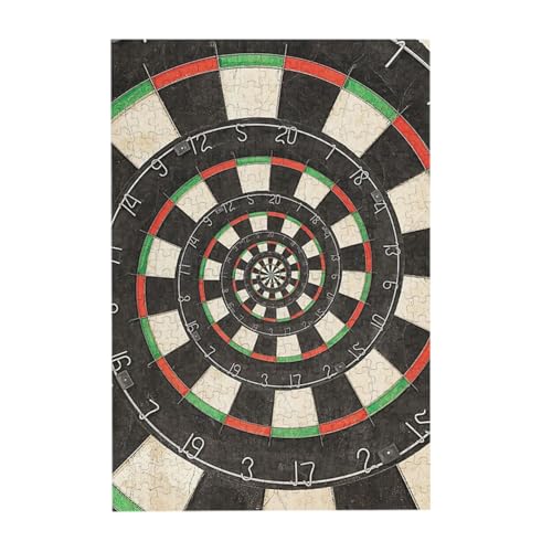 Puzzles, Holzpuzzles Erwachsene Unzip Puzzle 300 Teile Bilderpuzzle, Spiral Dart Board Droste von BeNtli