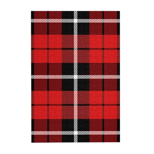 Puzzles, Holzpuzzles Erwachsene Unzip Puzzle 300 Teile Bilderpuzzle, Weihnachten Tartan Rot Plaid von BeNtli