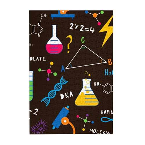 Puzzles, Holzpuzzles Erwachsene Unzip Puzzle 300 Teile Bilderpuzzle, Wissenschaftliche Chemikalienflaschen von BeNtli