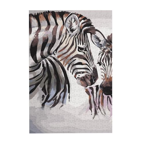 Puzzles, Holzpuzzles Erwachsene Unzip Puzzle 300 Teile Bilderpuzzle, Zebras süß von BeNtli