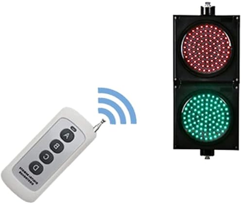 Ampel, 200mm LED WARNUNG Rote und grüne Wandleuchten, Kfz-Lehnspur, Kfz-Lichter, Parkplatz Eingangsindikatorleuchten, Sicherheitsbeleuchtung, IP65. Wasserdicht(Red and green,500m remote control) von BeTlreo