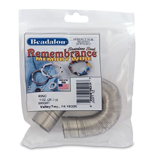 Beadalon Memory Wire Ring Hell, 28 g von Beadalon