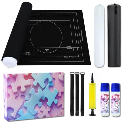 Beanewone Puzzlematte, Puzzlematte 2000 Teile bietet Platz für 1000 bis 2000, enthält 2 x 120 ml Puzzle Kleber, Lose Puzzleteile einfach aufbewahren, Sie ist EIN praktisches Geschenk für Puzzle-Fans Beanewone Puzzlematte, Puzzlematte 2000 Teile bietet Platz für 1000 bis 2000, enthält 2 x 120 ml Puzzle Kleber, Lose Puzzleteile einfach aufbewahren, Sie ist EIN praktisches Geschenk für Puzzle-Fans von Beanewone