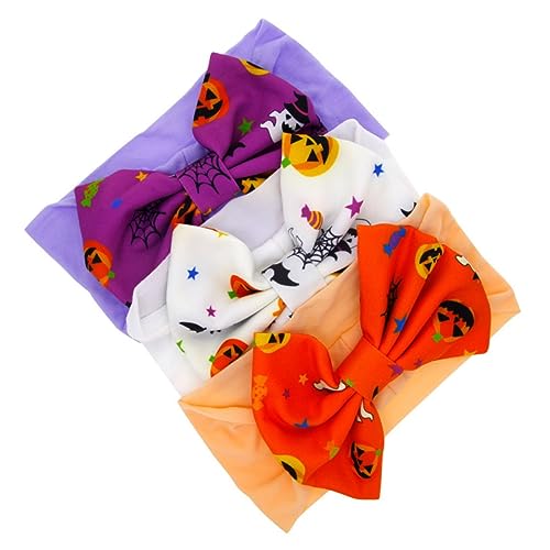 Beatifufu 1 Satz 3st Halloween Kinder Stirnband Haargummis Für Kinder Halloween-vorräte -turban Halloween Bowknot Haarband Kronenspangen Für Mädchen Halloween-requisiten Haarbänder Stoff von Beatifufu