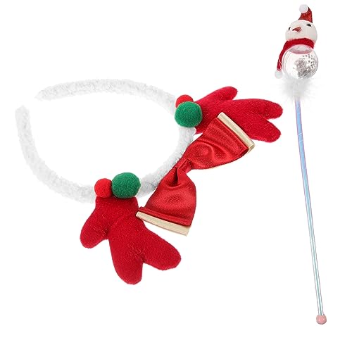 Beatifufu 1 Satz christmas haarreif christmas headband weihnachtliche kopfbedeckung Haarschmuck Haarspangen Stirnband Stirnbänder für Rollenspiele Haarreifen im Weihnachtsstil Plastik rot von Beatifufu