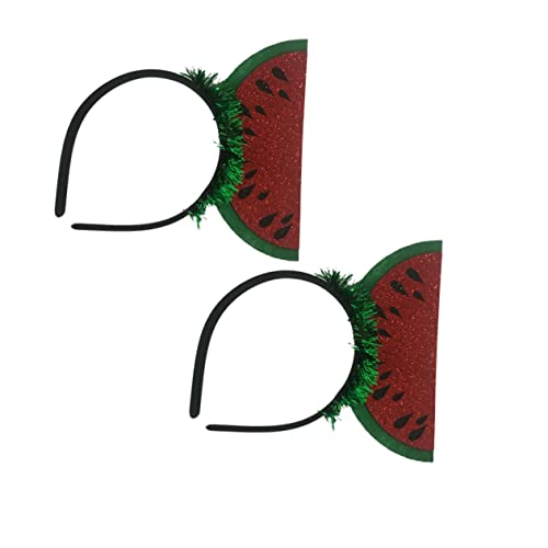 Beatifufu 2st Stirnbänder Im Wassermelonen-design Haarschmuck Schönheitouu Kopfschmuck Aus Früchten Wassermelonen-stirnband Haarpflegezubehör Tropisches Party-haarband Kopfhörer Schönheitiuu von Beatifufu