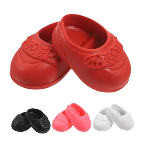 Beatifufu 4 Paar Niedliche Mini-Schuhe Für Puppen, Puppenzubehör, Bezaubernde Puppenspielset-Schuhe, 17 cm, Miniaturschuhe Für Babys, Ideal Für Puppenliebhaber Und Sammler von Beatifufu