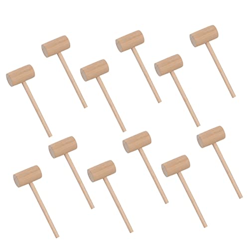 Beatifufu 60 STK Mini-Krebshammer aus Holz hühner Spielzeug spielsachen für Kinder Slice pochendes Spielzeug Mini Fleischhammer Spielzeuge Krabbenspielzeug für Babys Hummerhammer Minihammer von Beatifufu