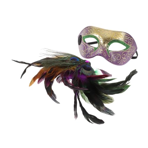 Beatifufu Karnevalsmaske Halloween Masken Karnevalsoutfit Abschlussball Maske Partymasken Aus Spitze Faschingskostüme Für Männer Plume Karneval Masken Ballmasken Am Abend Feder von Beatifufu