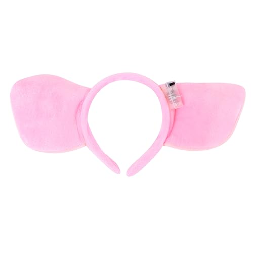 Beatifufu Performance-Haarreifen tierische stirnbänder Spielzeugtiere leuchtendes Stirnband kinder haarschmuck party sachen tragegurt Haarband Schweineohrhaare Kopfschmuck für die Party Rosa von Beatifufu