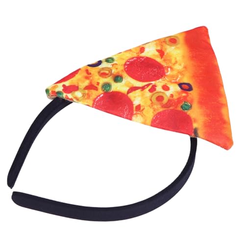 Beatifufu Pizza-Stirnband Partygeschenke verkleiden Pizza-Haarreifen Haarschmuck halloween kinder Halloweenkostüm stirnbänder Kopfschmuck Haarband Halloween-Pizza-Kopfschmuck Filzstoff von Beatifufu