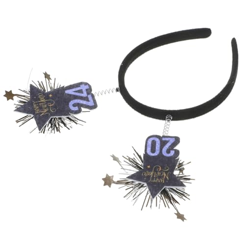 Beatifufu neues jahr stirnband Haarreifen für das neue Jahr Stirnband Party-Kopfschmuck Haarband haarschmuck haircharm Partygeschenke für das neue Jahr Zubehör für Partykostüme Vlies von Beatifufu