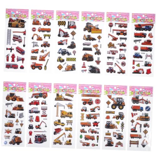 Beaupretty 12 Stück Teiliges Fahrzeug Sticker Set mit Bagger LKW und Bulldozer Motiven Bunte Haftende Auto Aufkleber für Pädagogisches Bastelset für Jungen und Mädchen Beaupretty 12 Stück Teiliges Fahrzeug Sticker Set mit Bagger LKW und Bulldozer Motiven Bunte Haftende Auto Aufkleber für Pädagogisches Bastelset für Jungen und Mädchen von Beaupretty