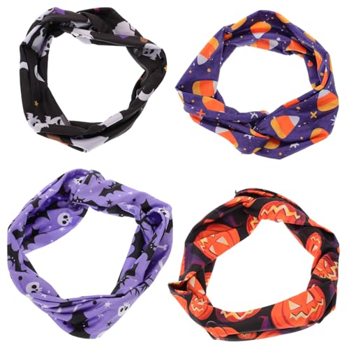 Beaupretty 16 Stk Halloween-stirnband Spinnen-haarband Haarschmuck Für Frauen Krankenschwester-stirnbänder Kopftuch Für Damen Yoga-stirnbänder Für Frauen Kürbis-bandana Polyester-spandex von Beaupretty