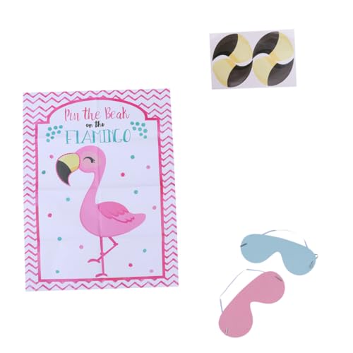Beaupretty 2 Sätze Flamingo Party Spielset mit Aufkleber und Augenmaske Pinnspiel Poster für Geburtstag und Dekoration Beaupretty 2 Sätze Flamingo Party Spielset mit Aufkleber und Augenmaske Pinnspiel Poster für Geburtstag und Dekoration von Beaupretty