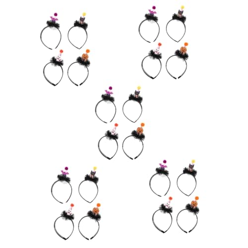 Beaupretty 20 Stk Halloween-stirnband Halloween-cosplay-stirnbänder Damen Stirnbänder Halloween-ohren Für Frauen Halloween-haarbänder Halloween Leuchtendes Stirnband Kinderkostüme Stoff von Beaupretty