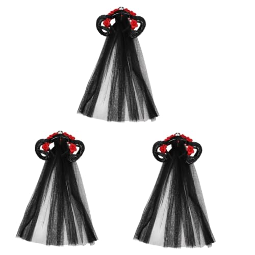 Beaupretty 3St Haarschmuck aus Hornschleier festival haarschmuck halloween haarschmuck Horn Haarband Stirnband aus Schafshorn Halloween-Haarschmuck Hörner Cosplay Haarband aus Kunststoff von Beaupretty