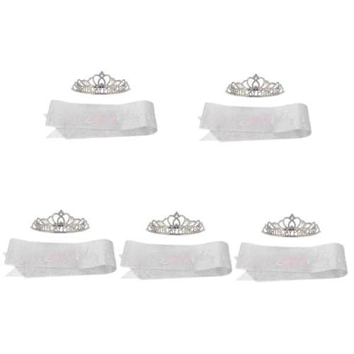 Beaupretty 5 Sets Geburtstagskronen Set Geburtstags Tiara Für Frauen Geburtstagskronen Geburtstagsschärpe Und Krone Geburtstagskönigin Schärpe Und Tiara Für Frauen Geburtstagsschärpe von Beaupretty