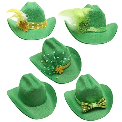 Beaupretty 5st Irischer Hut Zylinderhut Für Männer St. Patricks Day Kleid St Patrick's St. Patricks Winziger Hut Grüner Zylinder St. Patricks Day Partyhut Patricks Haarschmuck Kostüm Metall von Beaupretty