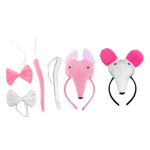 Beaupretty 6 Stück Teiliges Mouse Kostüm mit Ohren Haarreif Nase und Fliege Weiches Bequemes Accessoire für Geburtstagsparty Karneval Cosplay und Faschingsfeiern Beaupretty 6 Stück Teiliges Mouse Kostüm mit Ohren Haarreif Nase und Fliege Weiches Bequemes Accessoire für Geburtstagsparty Karneval Cosplay und Faschingsfeiern von Beaupretty