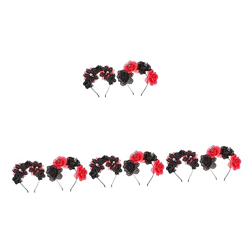 Beaupretty 8 Stk Halloween-Stirnband Haarreifen Cosplay Blumenhaarspangen für Frauen halloween haarspangen haarspange halloween Haarnadel haarschmuck Party-Kopfbedeckung Party-Requisite Stoff von Beaupretty