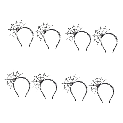 Beaupretty 8 Stk Spinnennetz Stirnband Halloween-Haargummis Stirnbänder für Halloween Halloween-Haarband haarschmuck halloween haarband halloween Halloween-Requisite Halloween-Haar-Accessoire von Beaupretty