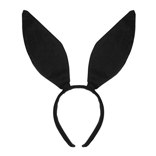 Beaupretty Bunny Ohrs Stirnband Ostern Süße Hasenohren Haarband Schwarz Kaninchen Ohren Kopfbedeckung für Party- Cosplay- Kostüm (Schwarz) von Beaupretty