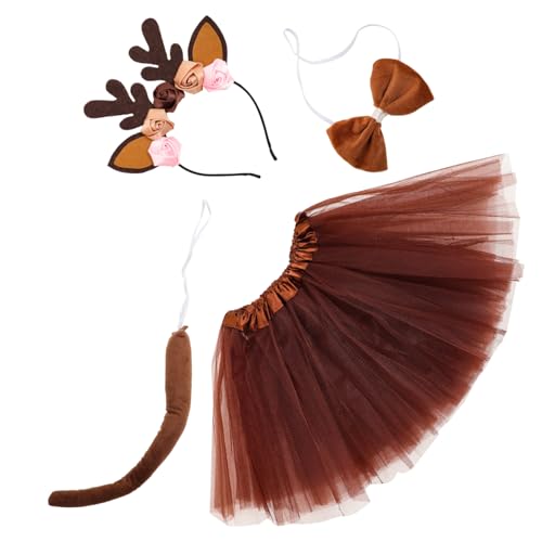 Beaupretty Cosplay Kostüm für Mädchen Leichtes Niedliches Geweih Stirnband mit Ohren Tüllrock Schleife und für Tier Themenparty Bühne Halloween Fotografie Requisite Beaupretty Cosplay Kostüm für Mädchen Leichtes Niedliches Geweih Stirnband mit Ohren Tüllrock Schleife und für Tier Themenparty Bühne Halloween Fotografie Requisite von Beaupretty