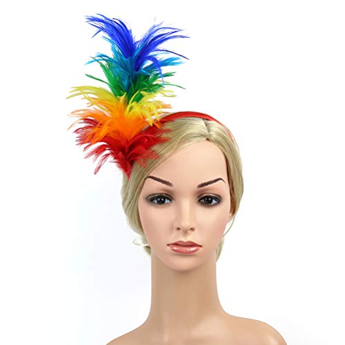 Beaupretty Feder Fascinator Stirnband Haarband Haarband Frauen Kopfschmuck Feder Kostüm Headwear für Karneval Party (Bunte) von Beaupretty