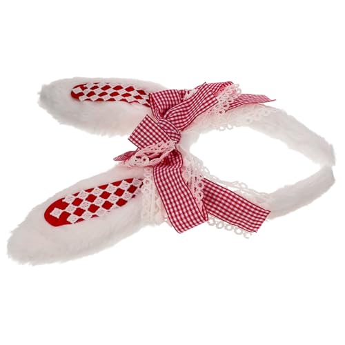 Beaupretty Hasenohr Stirnband Kaninchen Hasen-Cosplay Hasenohren als Kopfbedeckung Bunny Ohren Haarband Cosplay-Frisur mit Hasen Cosplay Hasenohren Stirnband Hasenohren Haarschmuck Stoff rot von Beaupretty