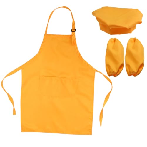 Beaupretty Kochset mit Schürze Kochmütze und Ärmelschoner Langlebiges Kostüm für Jahre Geeignet zum Kochen Backen Malen und Dekorieren Pflegeleicht Orange Beaupretty Kochset mit Schürze Kochmütze und Ärmelschoner Langlebiges Kostüm für Jahre Geeignet zum Kochen Backen Malen und Dekorieren Pflegeleicht Orange von Beaupretty
