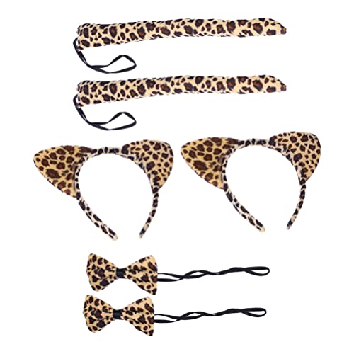 Beaupretty Leopardenohren Stirnband Und 2 Sets Leoparden Kostüm Set Leopard Cat Ohrs Stirnband Fliege für Halloween- Cosplay- Zubehör von Beaupretty