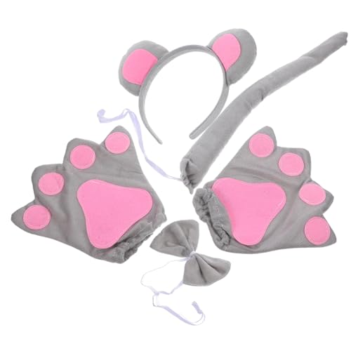 Beaupretty Mäuse Kostüm Set Cosplay Tier Accessoire mit Grauem Ohren Haarreif Handschuhen und Schleife Bequemes Verkleidungsset für Halloween Fasching und Kostümpartys Beaupretty Mäuse Kostüm Set Cosplay Tier Accessoire mit Grauem Ohren Haarreif Handschuhen und Schleife Bequemes Verkleidungsset für Halloween Fasching und Kostümpartys von Beaupretty