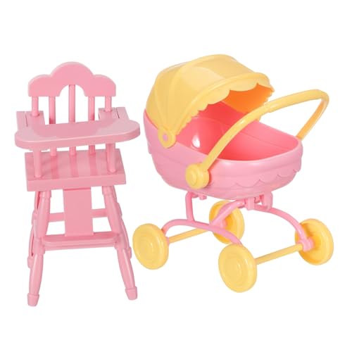 Beaupretty Miniatur Kinderwagen für Puppen Leichter Puppenwagen mit Hochstuhl Tragbar für Unterwegs und Kreatives Fördert die Motorik von Kleinkindern Beaupretty Miniatur Kinderwagen für Puppen Leichter Puppenwagen mit Hochstuhl Tragbar für Unterwegs und Kreatives Fördert die Motorik von Kleinkindern von Beaupretty