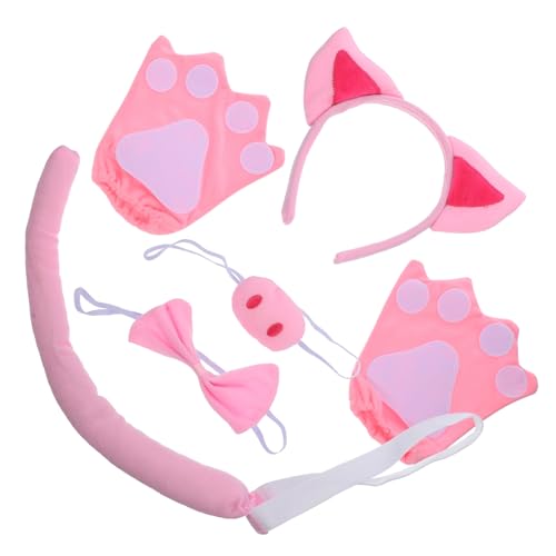 Beaupretty Niedliches Schwein Kostüm mit Pig Ears Haarreif und Rosa Handschuhen Leichtes Tierkostüm Zubehör für Halloween Cosplay Rollenspiel Party und Bühnenauftritte Beaupretty Niedliches Schwein Kostüm mit Pig Ears Haarreif und Rosa Handschuhen Leichtes Tierkostüm Zubehör für Halloween Cosplay Rollenspiel Party und Bühnenauftritte von Beaupretty