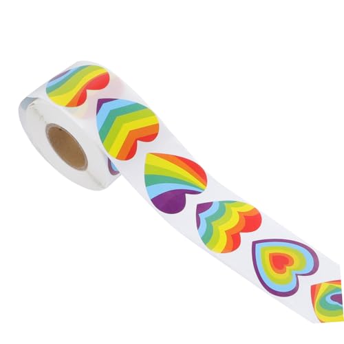 Beaupretty Regenbogen Herz Sticker Rolle Pride Heart Aufkleber Selbstklebend für Umschläge Geschenkverpackung Basteln Scrapbooking Dekoration Beaupretty Regenbogen Herz Sticker Rolle Pride Heart Aufkleber Selbstklebend für Umschläge Geschenkverpackung Basteln Scrapbooking Dekoration von Beaupretty
