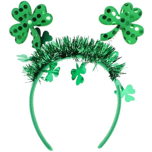 Beaupretty St. St. Patrick's Day Stirnbänder St. Patrick's Day Kopfbedeckung Grünes Kleeblatt-Stirnband Irische Kopfbedeckung von Beaupretty