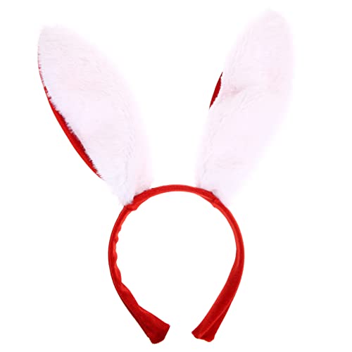 Beaupretty Stirnband Kaninchen Haarschmuck Für Mädchen Hase Süße Ohren Tierische Kopfbedeckung Party Plüsch Kostüme Stirnbänder Marienkäfer Rot Stoff von Beaupretty